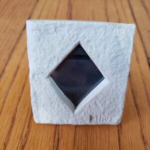 Morning glory Ethos photo picture frame plastic gray stone small